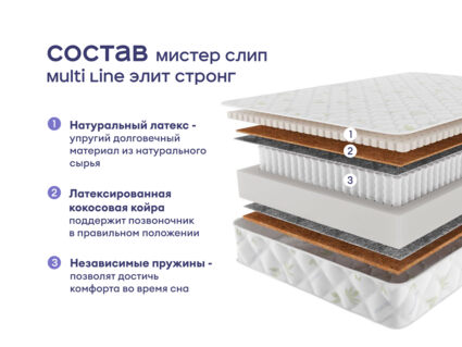 Кровать Димакс Амадора с п/м + матрас Мистер Слип Multi Line элит стронг 1472