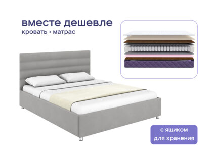 Кровать Димакс Левита с п/м + матрас Базилик Микс 20 медиум массаж 1472
