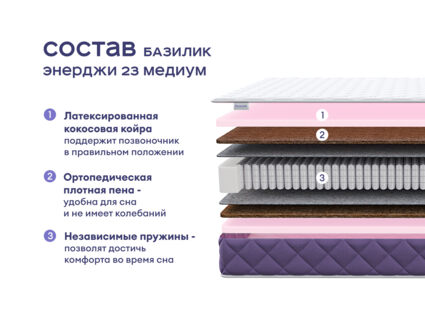 Кровать Димакс Лероса + матрас Базилик Энерджи 23 медиум 1472