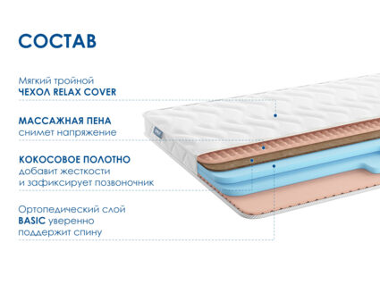 Матрас Димакс Relmas Cocos Roll 9 34