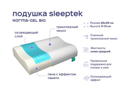 Одеяло Димакс Верблюд всесезонное + 2 подушки Sleeptek Norma-GEL BIG 1473